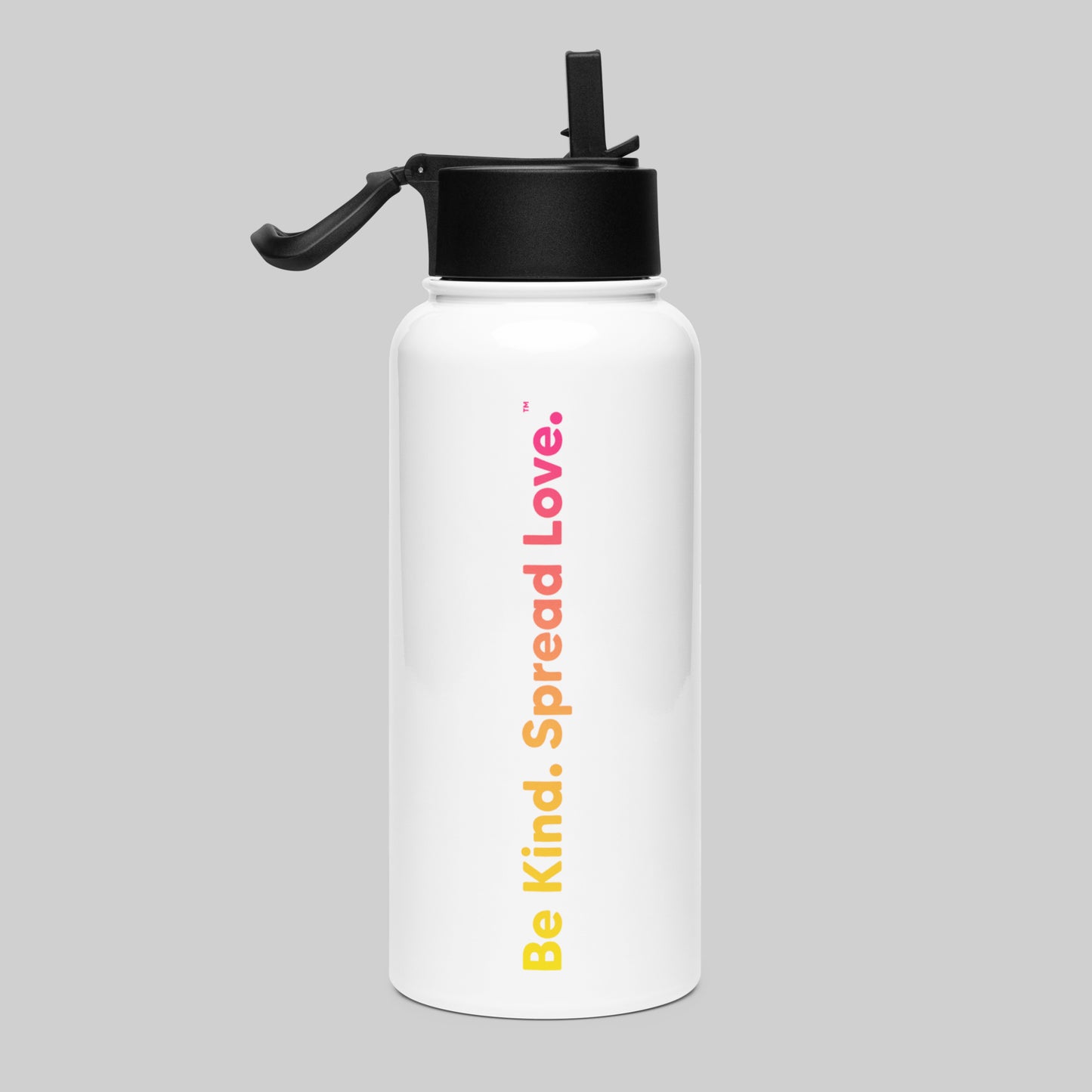 Sé amable. Comparte amor.™ - Botella de agua de acero inoxidable