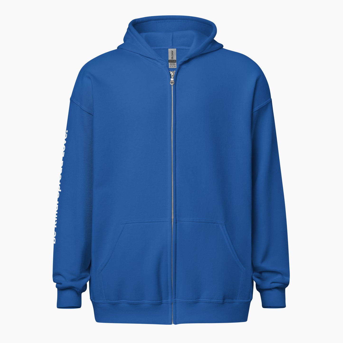 Sé amable. Difunde amor.™ - Sudadera unisex con capucha y cremallera de mezcla gruesa