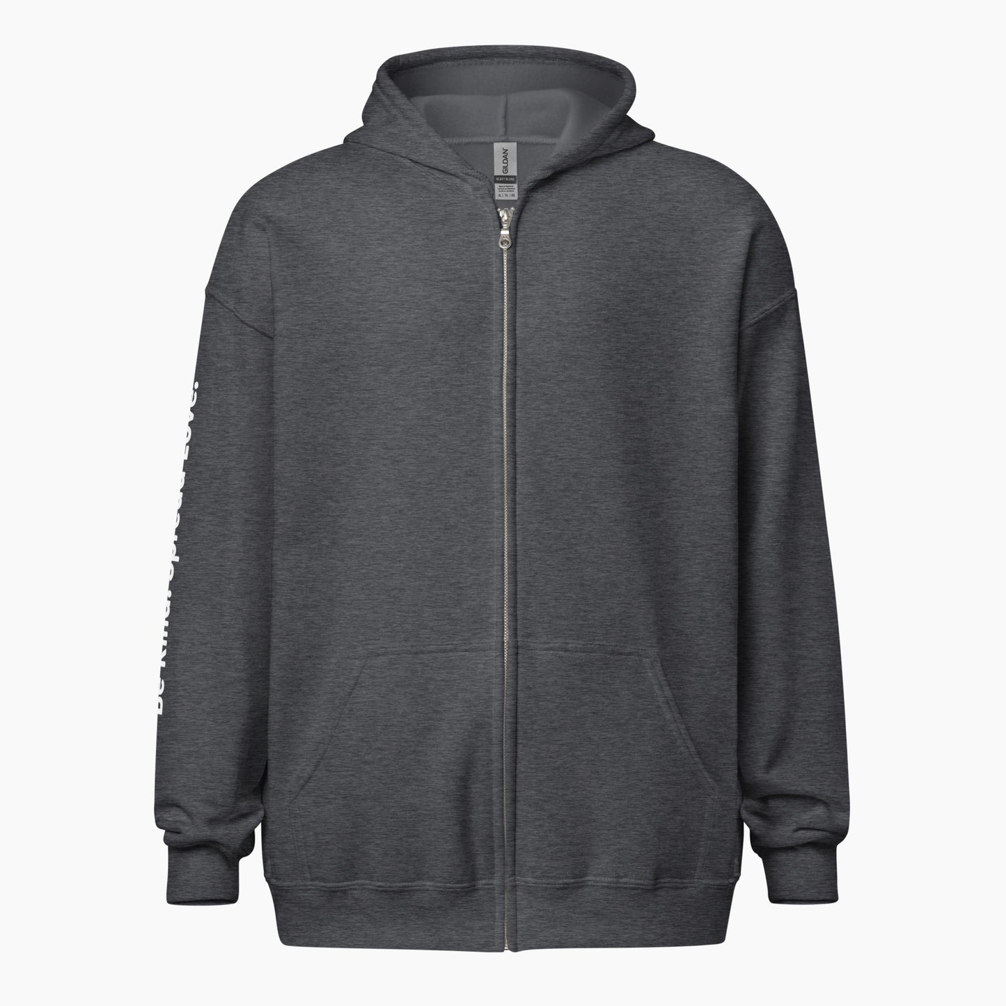 Sé amable. Difunde amor.™ - Sudadera unisex con capucha y cremallera de mezcla gruesa