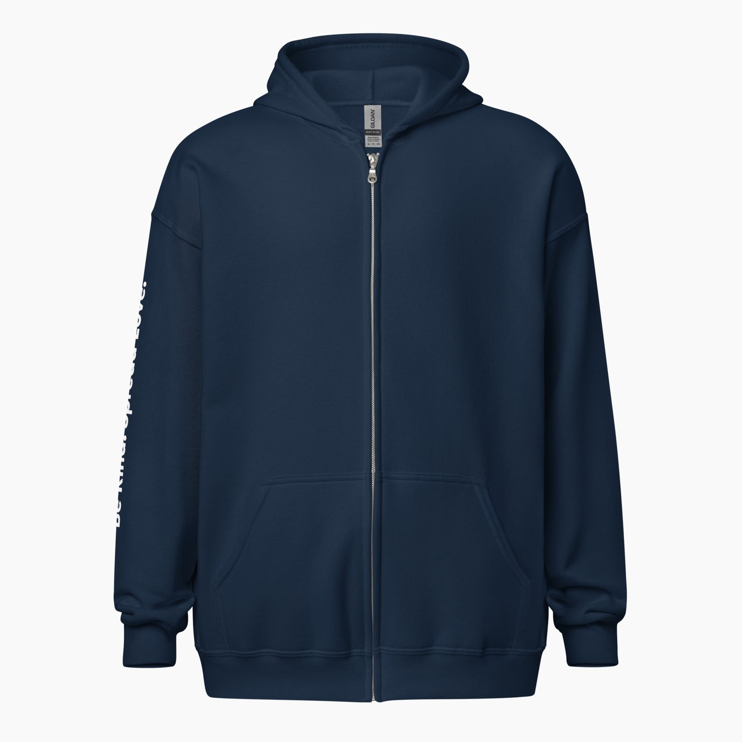 Sé amable. Difunde amor.™ - Sudadera unisex con capucha y cremallera de mezcla gruesa
