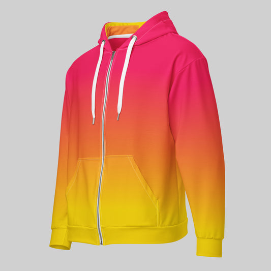 Festival Sun Glow - Sudadera con capucha y cremallera unisex